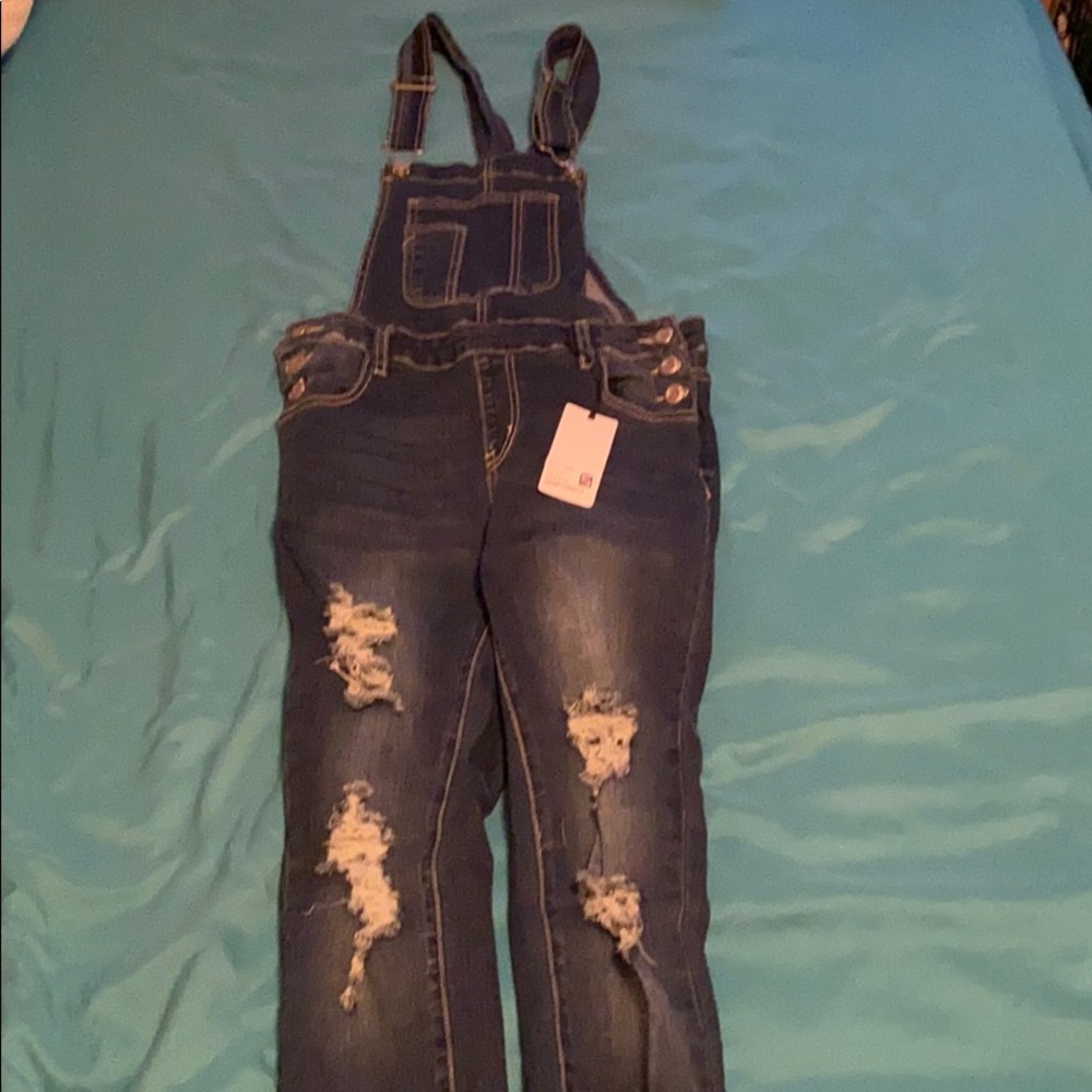 Jumpsuit women’s jeans destroyed denim overall